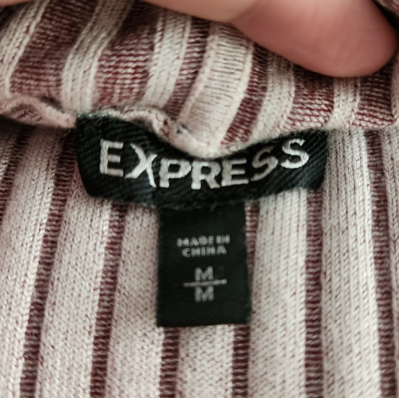Express Pink Ribbed Turtleneck - Picture 3 of 4